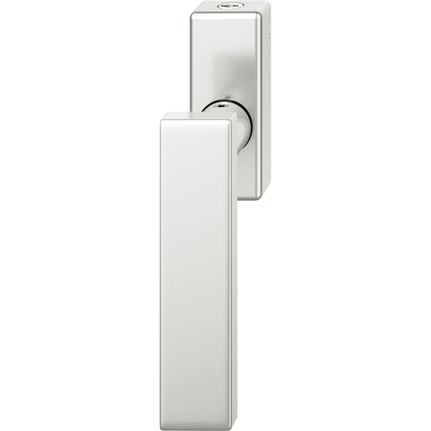 FSB Fenstergriff abschließbar eckige Rosette Aluminium silber eloxiert