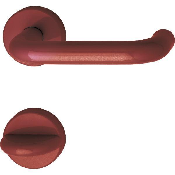 Drückergarnitur 111.20 R - auf Rosette WC, 38 - 48, rubinrot