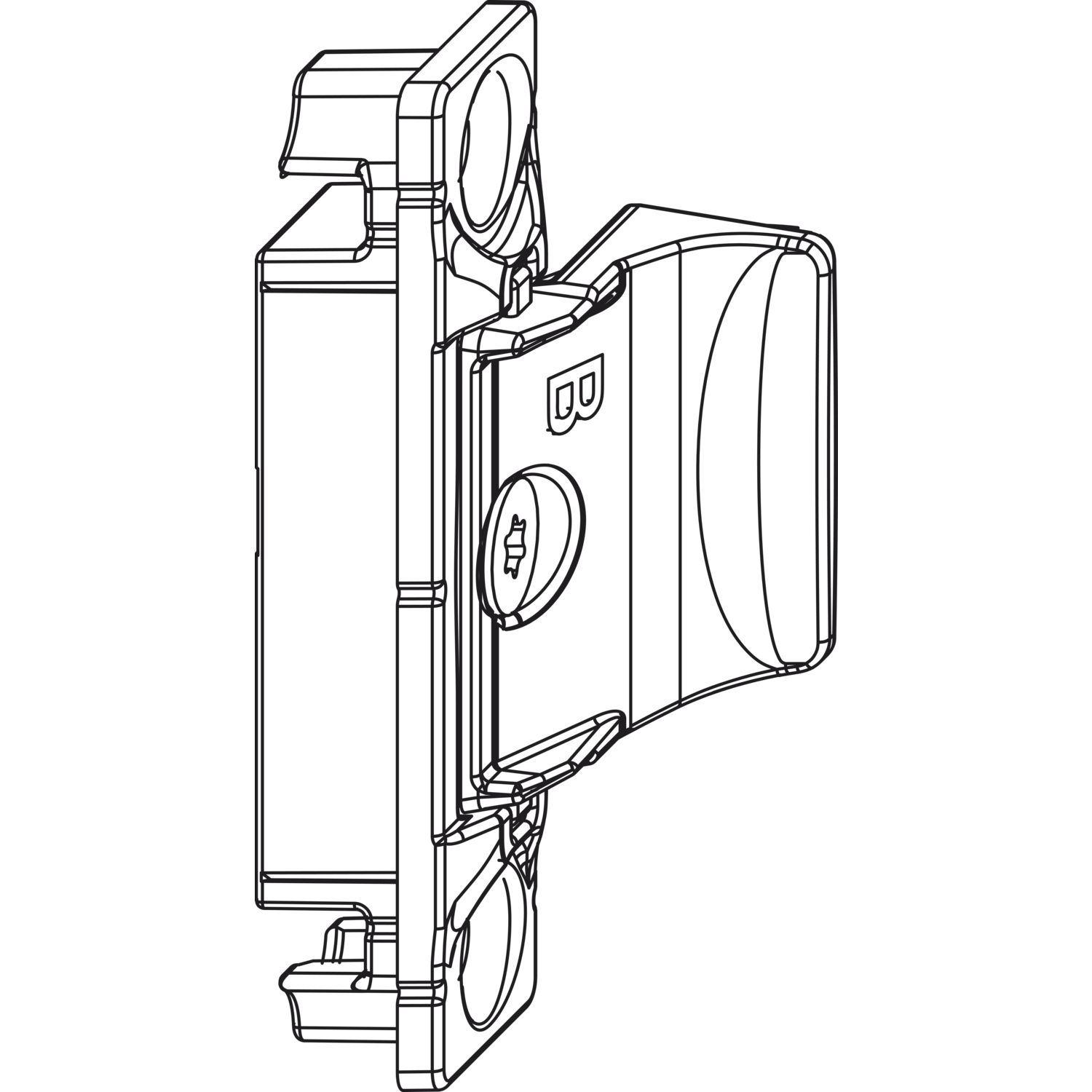 Maco #218543 MACO Anpressverschluss verdeckt für PVC, Flügelteil B einstellbar, 13V universal