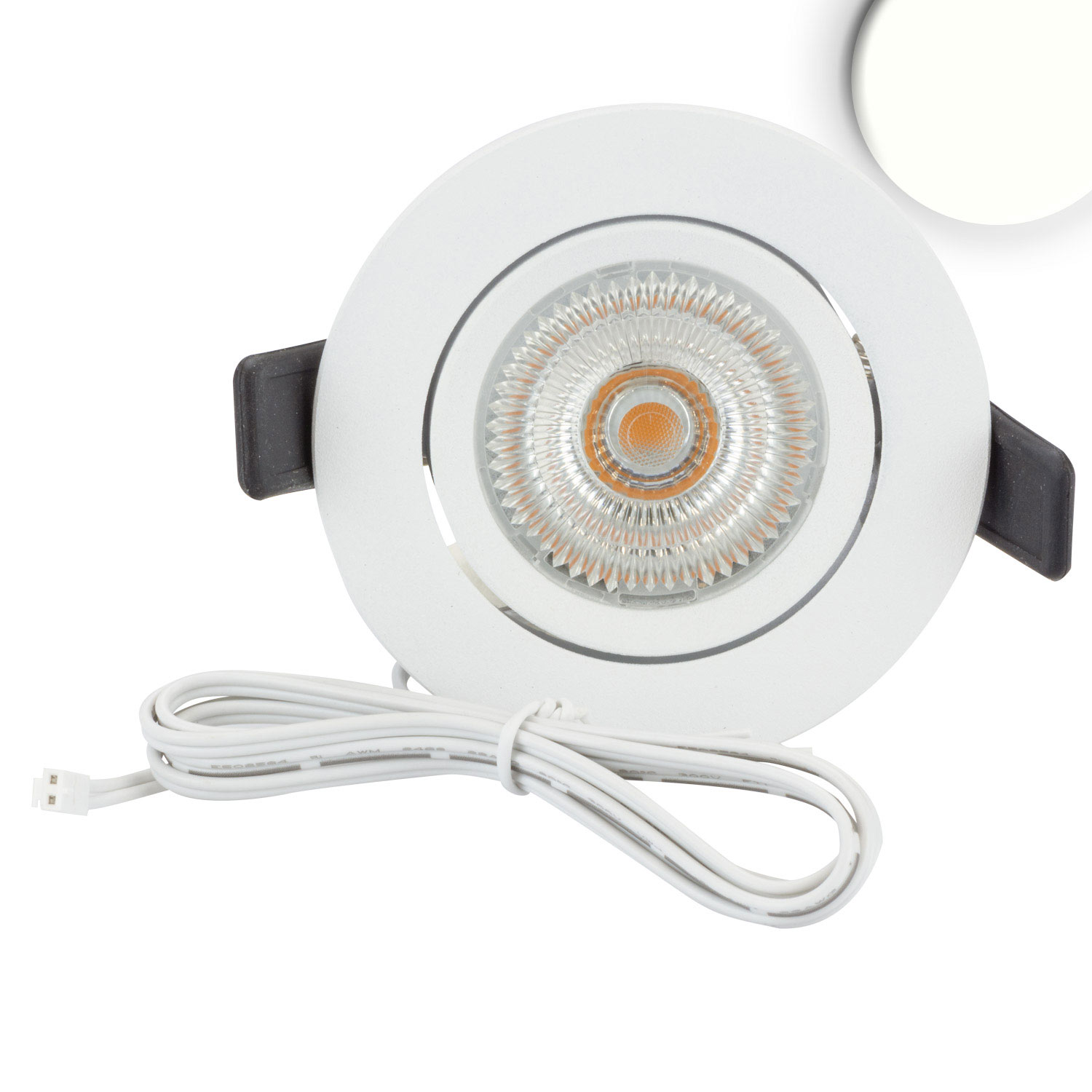 ISOLED LED Einbauleuchte Slim68 MiniAMP weiß rund 8W 24V DC neutralweiß dimmbar