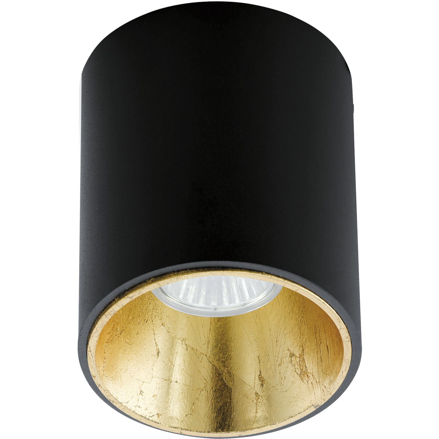 Deckenleuchte Polasso rund GU10, schwarz/gold