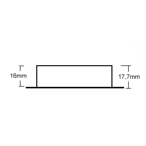 ISOLED Cover Aluminium rückversetzt weiß für Sys-90