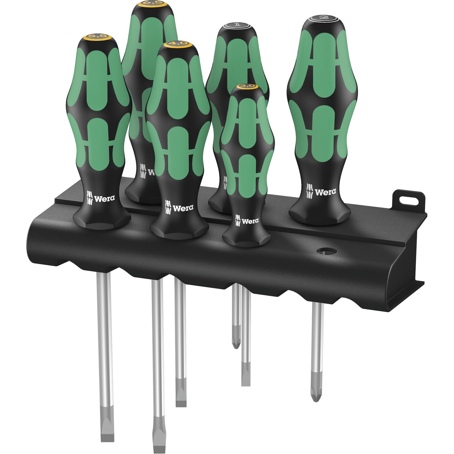 Wera Schraubendreher-Satz 334/355/6+Rack Schlitz/Pozidriv 6-teilig