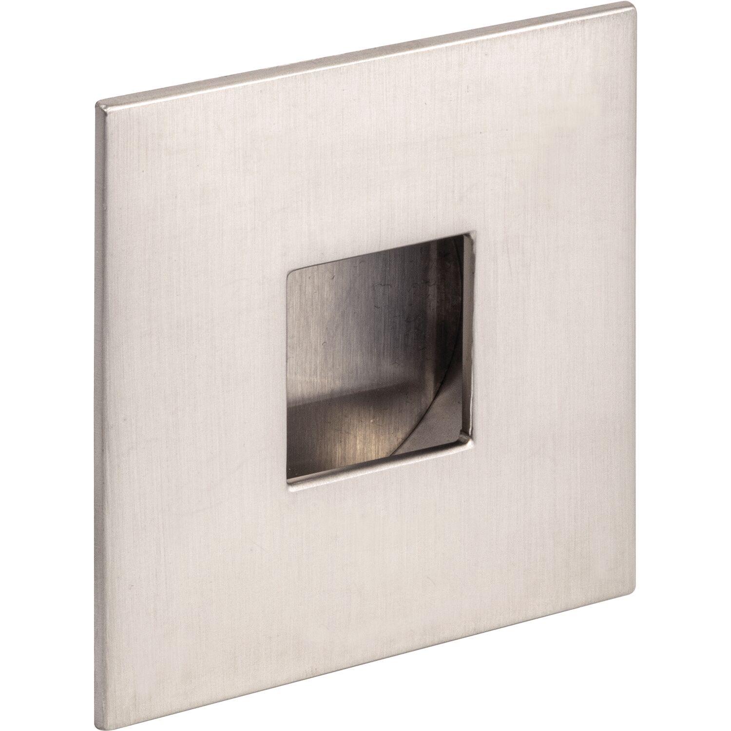 ESTAMP Muschelgriff Geometric quadratisch 73x73 Einlass ø 45 zink Edelstahl Effekt