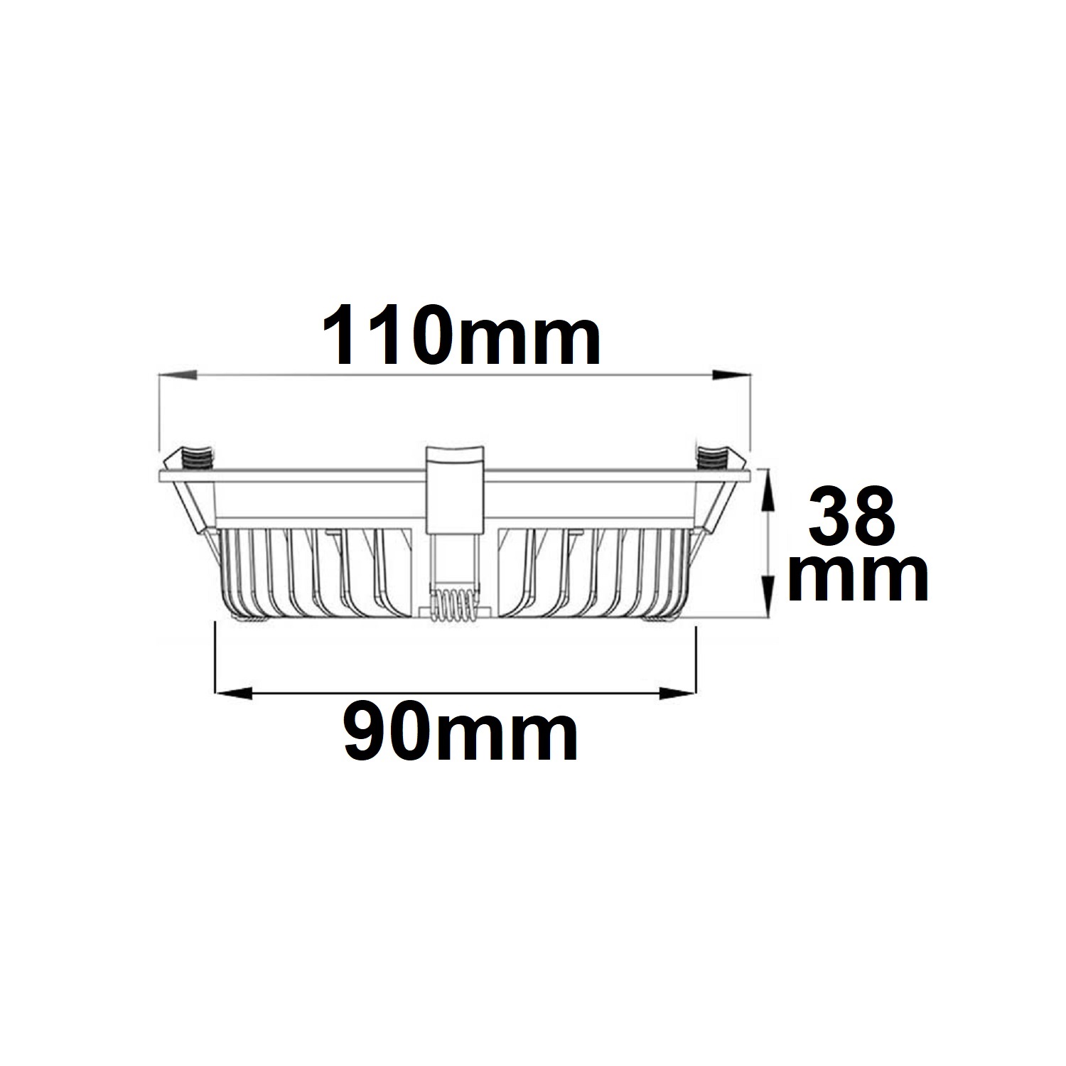 ISOLED LED Downlight blendungsreduziert 13W rund DN110 CRI90 Switch 3000|3500|4000K dimmbar