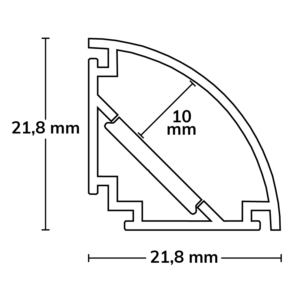ISOLED LED ECKPROFIL CORNER13 opal/satiniert 260cm