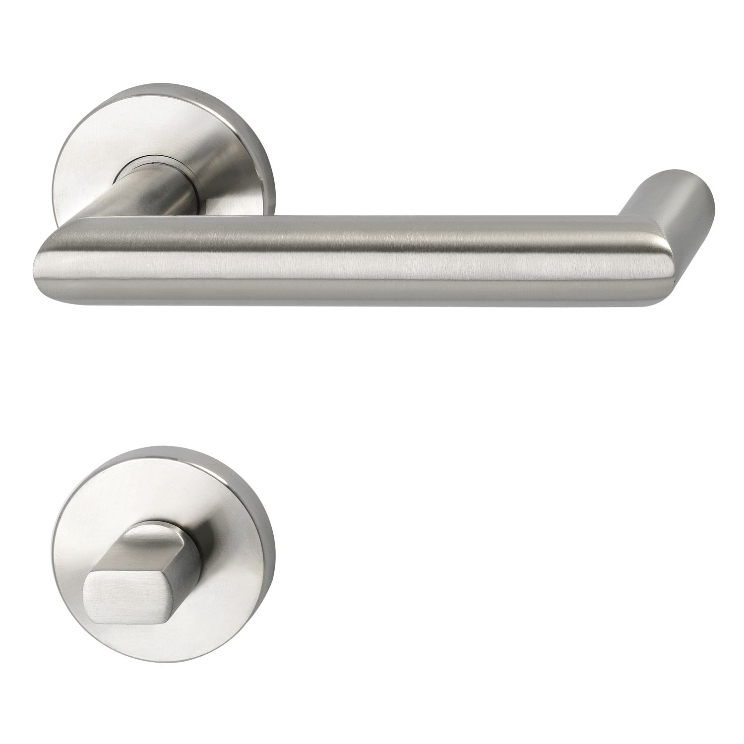 SOLIDO Drückergarnitur SYLT - auf Rosette WC, 38 - 45, Edelstahl matt