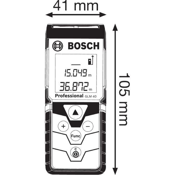 Bosch Laserentfernungsmessgerät GLM 40 IP54 0.15 - 40 m