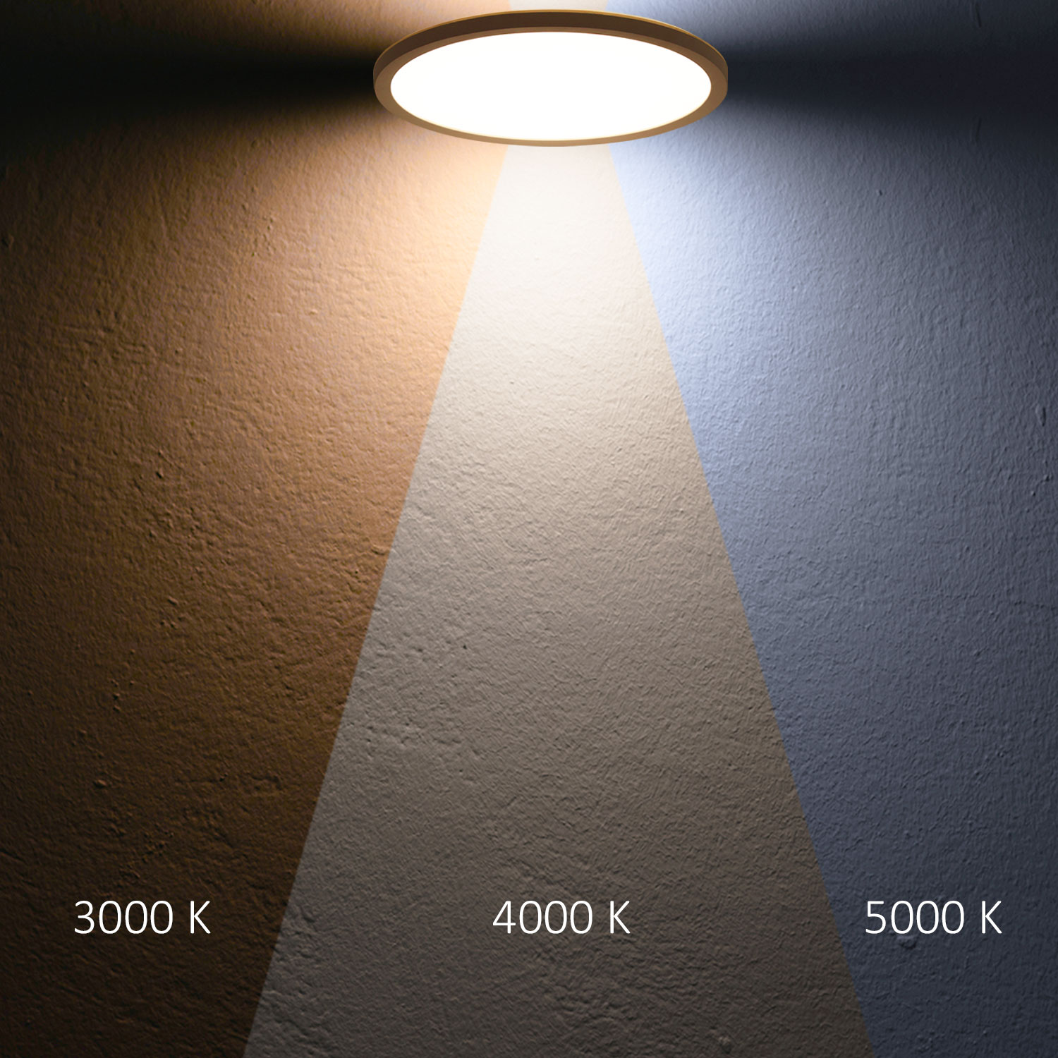 ISOLED LED Deckenleuchte Slim400 PRO 25W weiß rund IP44 DN400 3000|4000|5000K Up&Down