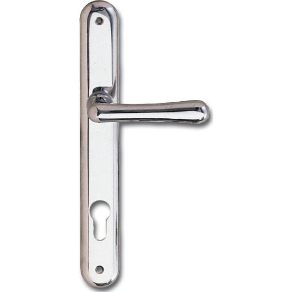 Drückergarnitur ELEGANT WG 500 - auf Schild PZ 88, 38 - 43, Alu poliert