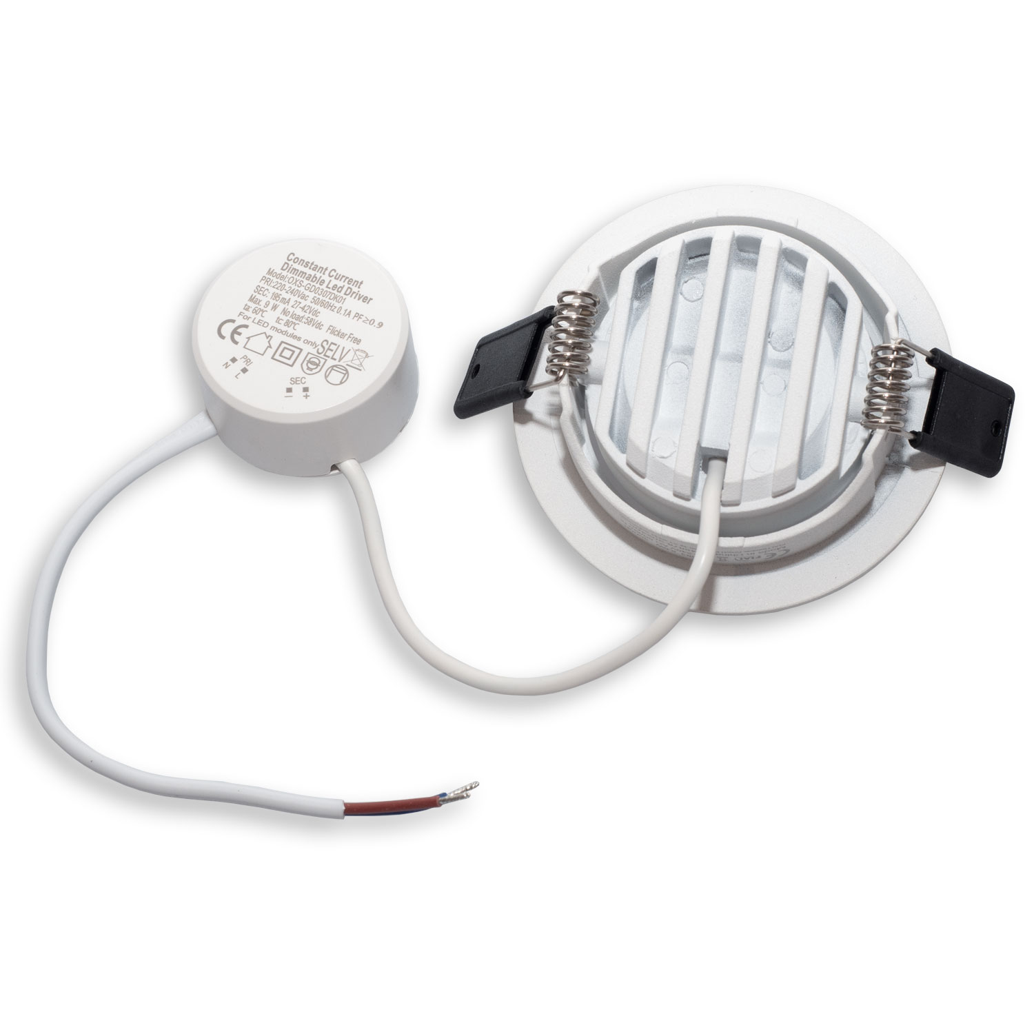 ISOLED LED Einbauleuchte Slim68 weiß rund 9W warmweiß dimmbar