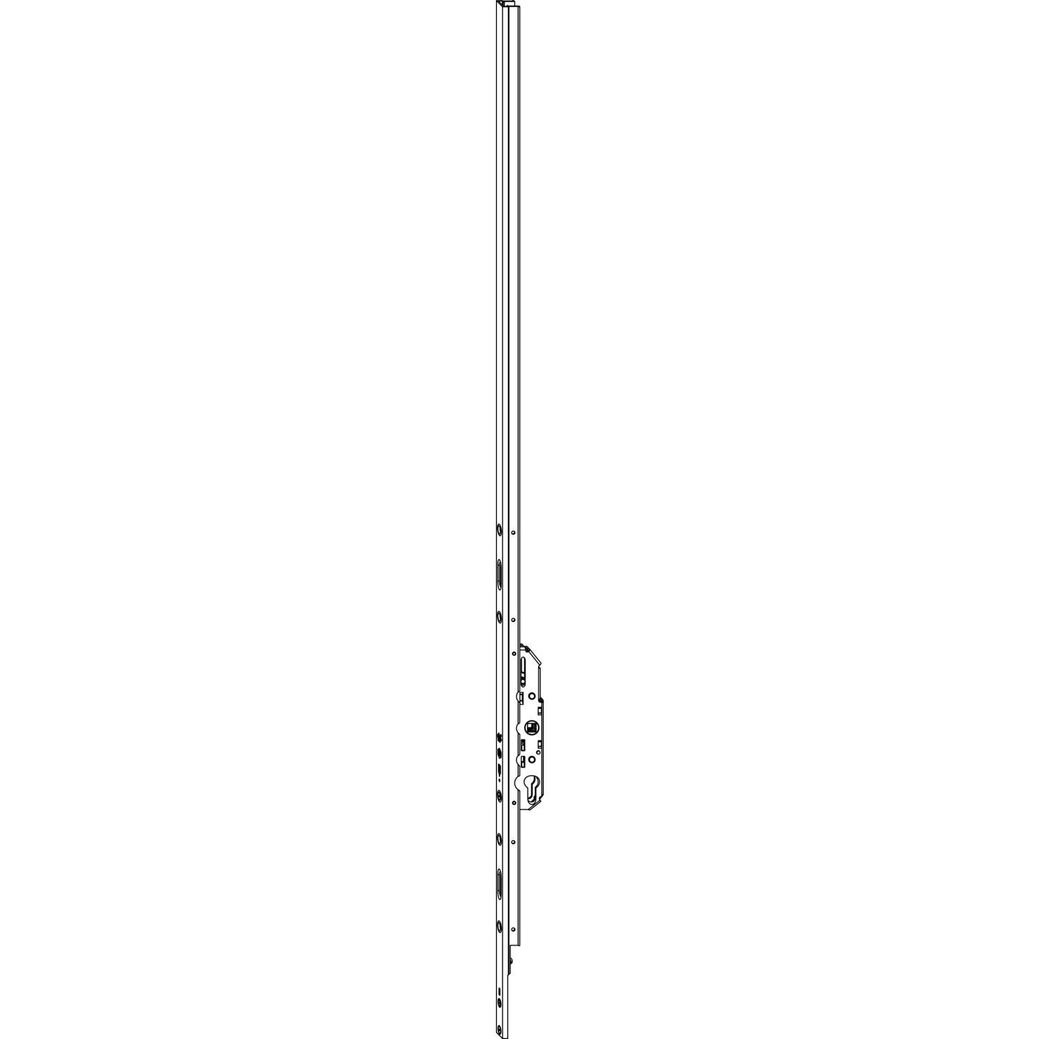 Maco #214418 HS Hebegetriebe PZ DM 37,5, FFH 2060-2560 mm, Alu silber eloxiert (214418)