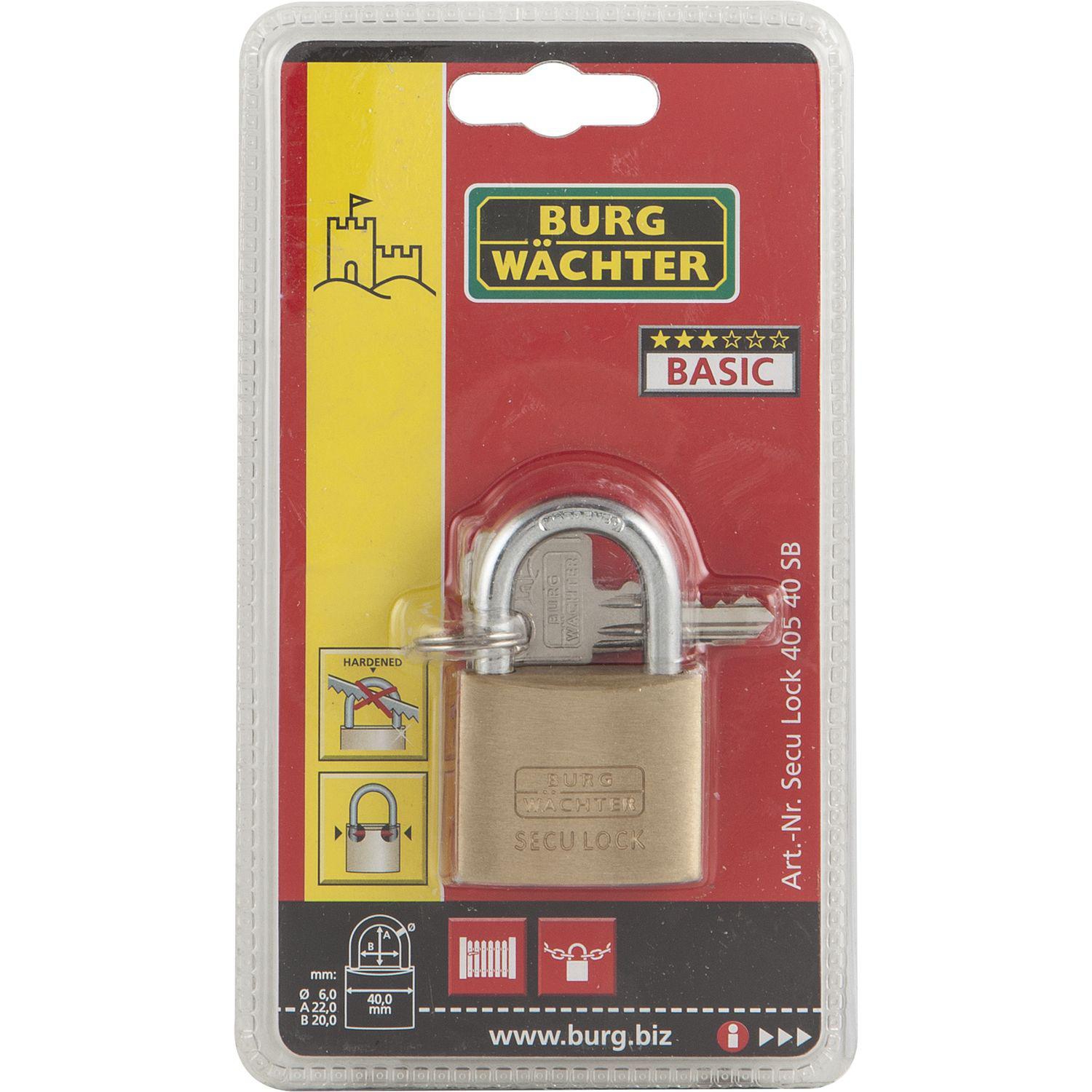 Burg-Wächter Vorhangschloss 405 verschiedensperrend, Breite 40 mm SB