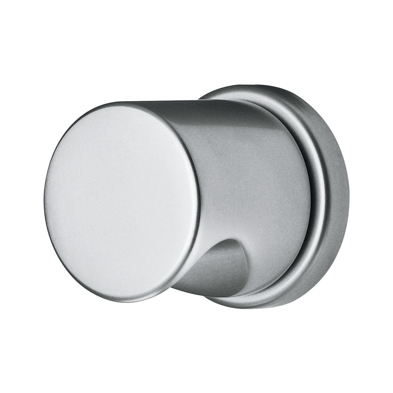 Grundmann GEOS Türknopf Zylinderform fest auf Rosette, Gewindeansätze M4, Aluminium
