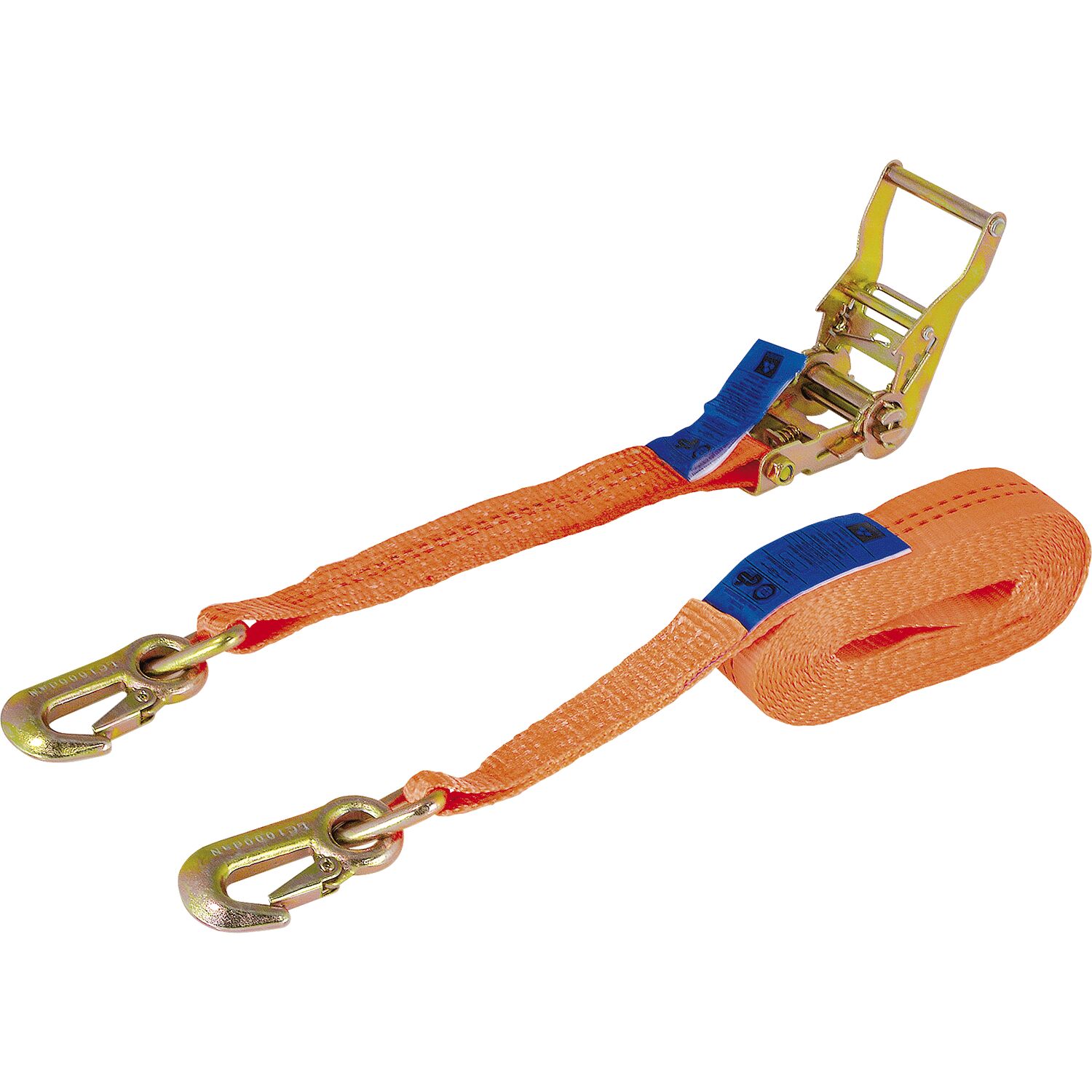 Zurrgurt 2-teillig mit Ratsche und Karabiner 2000 kg 6 m