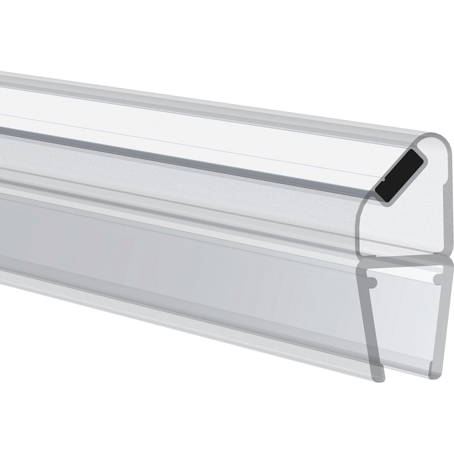 REHAU Magnetprofil 90° für 6 - 8 mm, 2010 mm, Kunststoff transparent