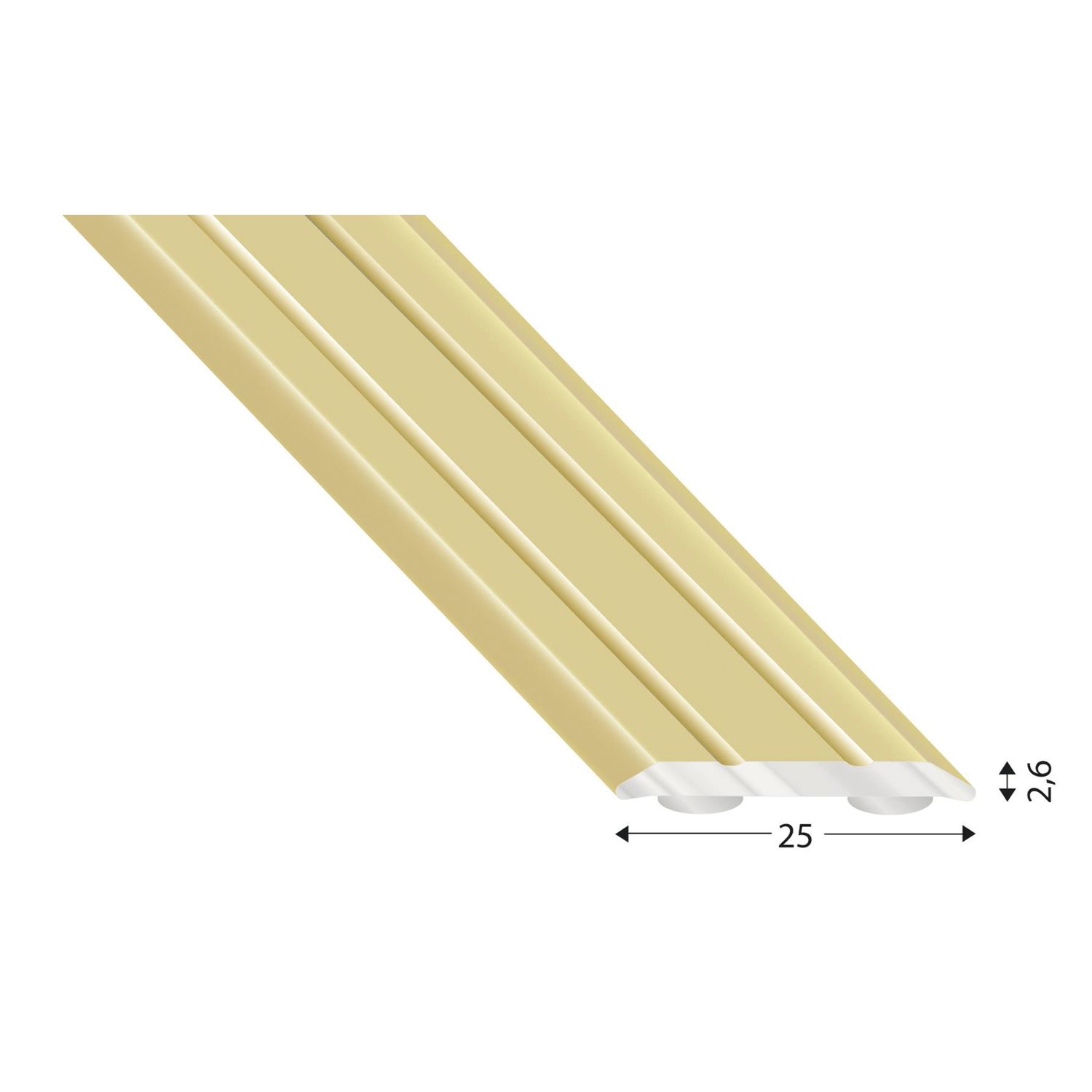 Kügele Abdeckprofil Alu sand eloxiert 25/1000 mm