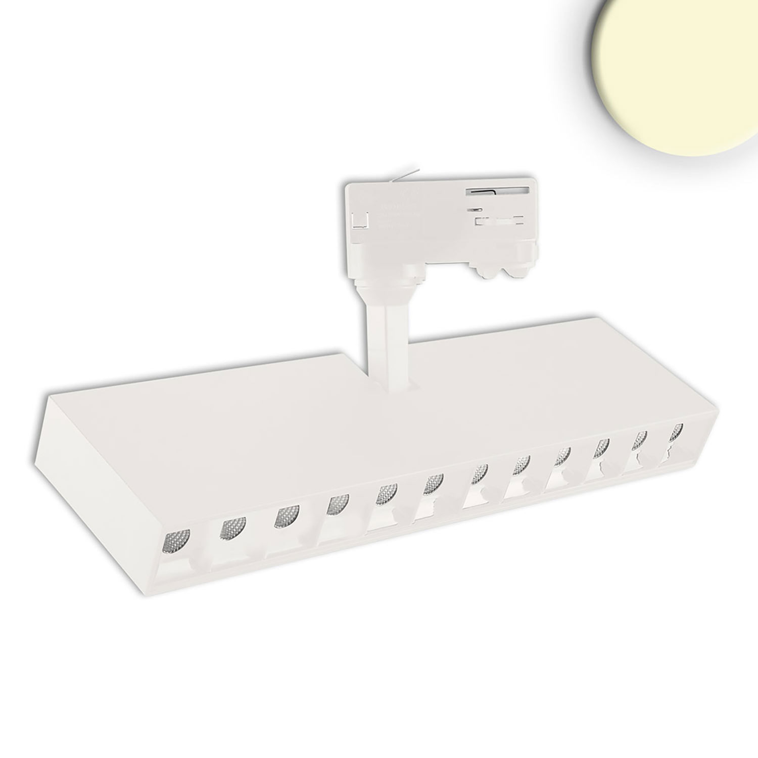 ISOLED 3-Phasen Raster-Schienen-Strahler 35W 45° weiß matt 3000K