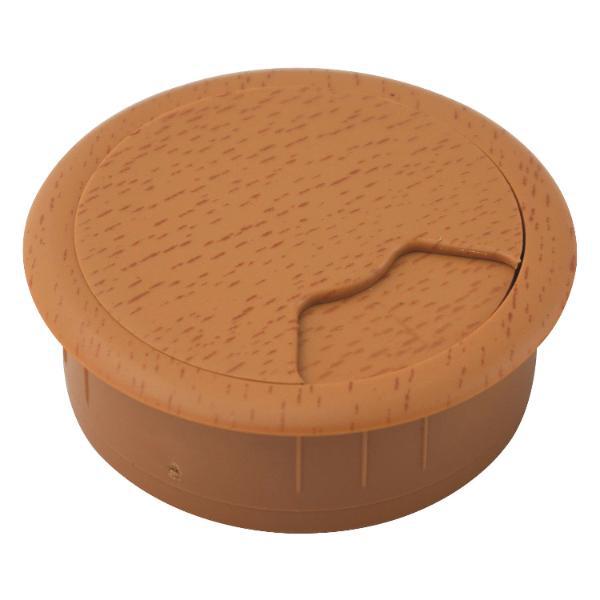 CONFURN Kabeldurchgang rund, Einbau ø 80 mm, Kunststoff Buche