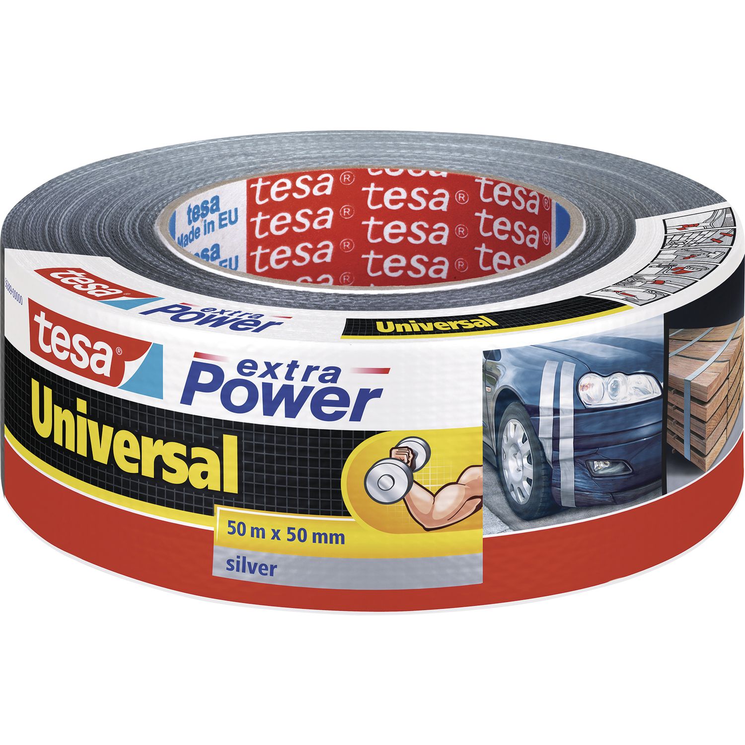 Tesa Gewebeband extra Power 50mmX50 Meter, grau