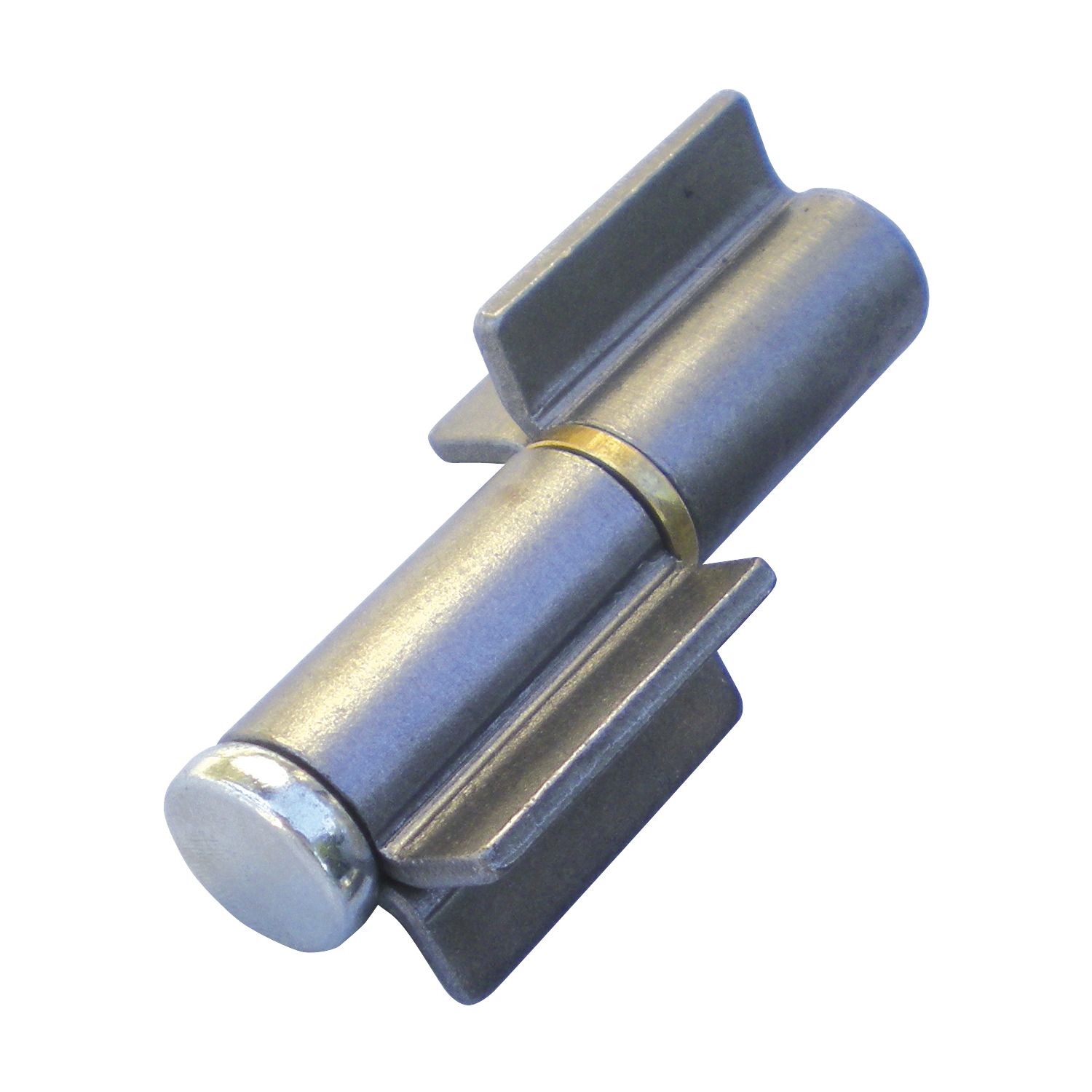 IBFM Anschweißband 2-teilig V-Lappen, Stahl blank Stift 16 mm mit Messingring