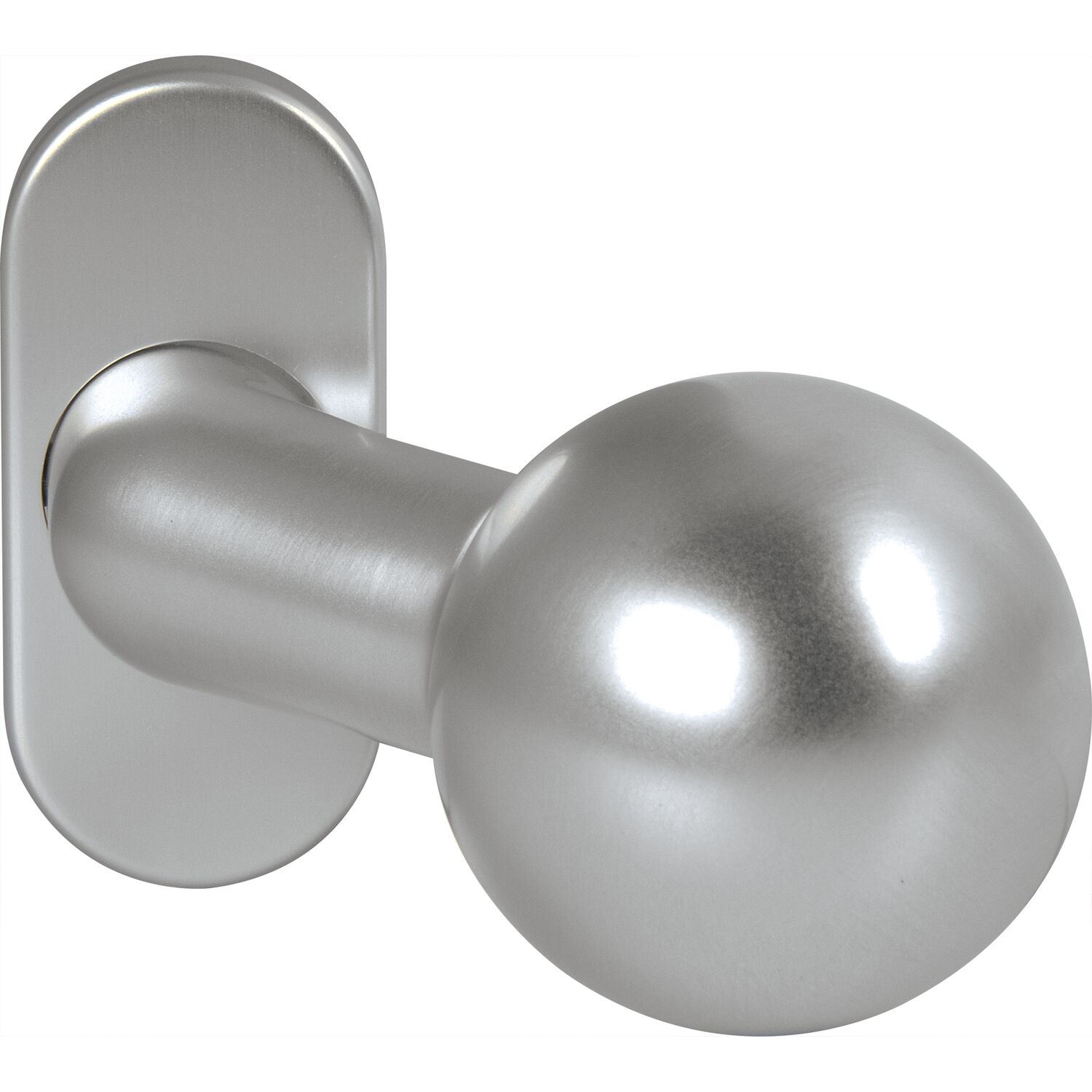 OGRO Knopfdrückerlochteil PREMIUM 8350 V/6620 - mit Rosette, Alu silber eloxiert