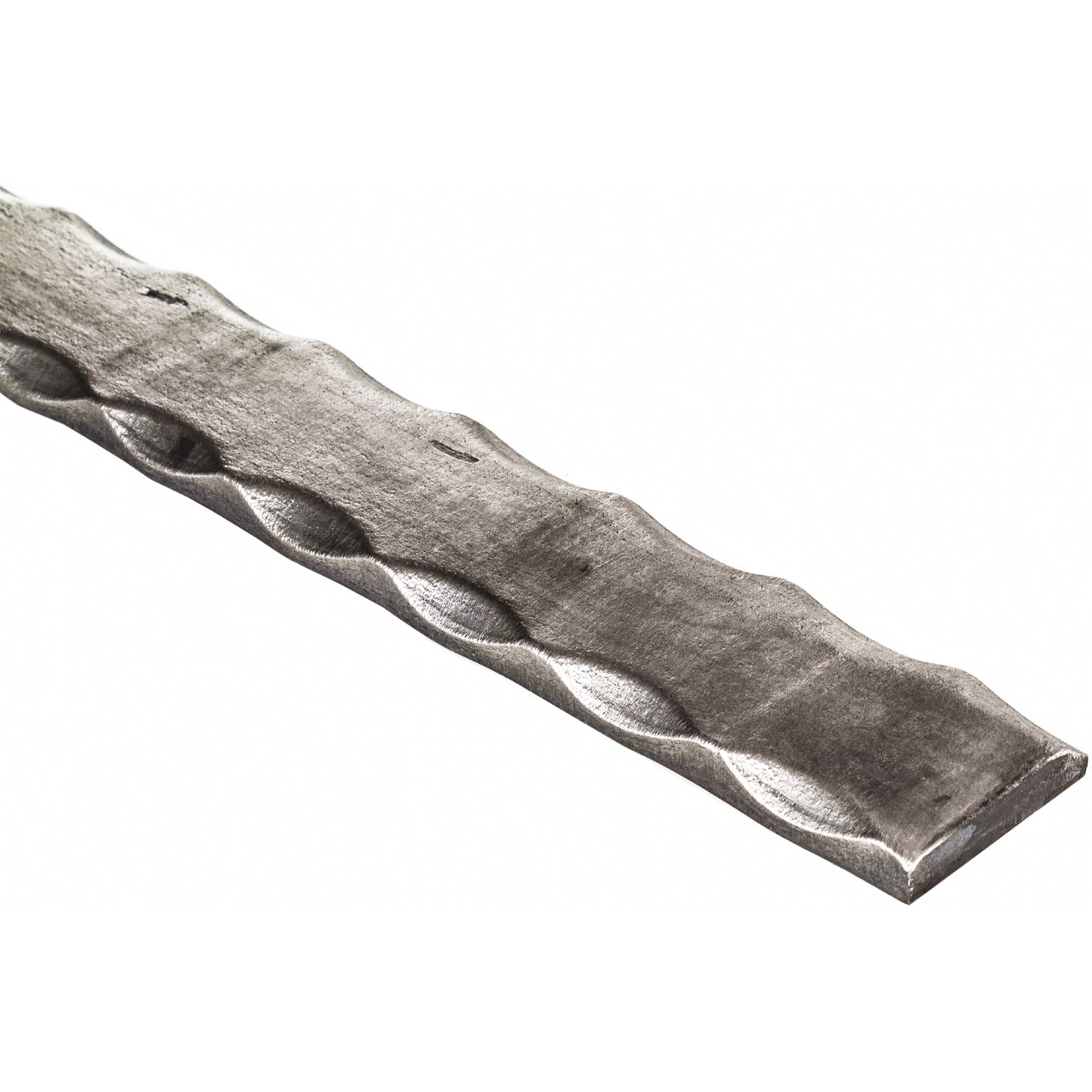 IAM DESIGN Handlauf seitlich gehämmert, 40 x 8 x 3000 mm, Schmiedeeisen