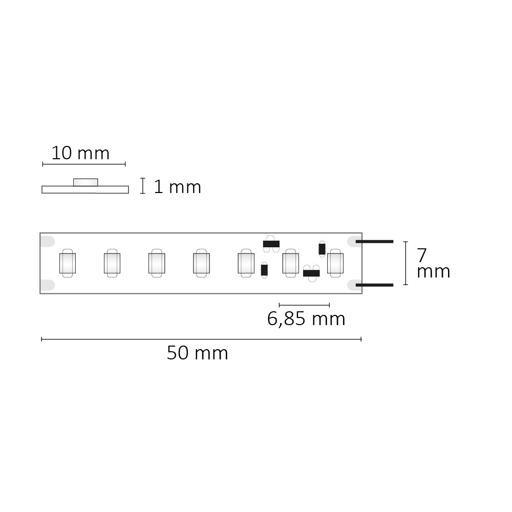ISOLED LED CRI930 Vollspektrum Linear Flexband 24V DC 14W IP20 3000K 5m Rolle 160 LED/m