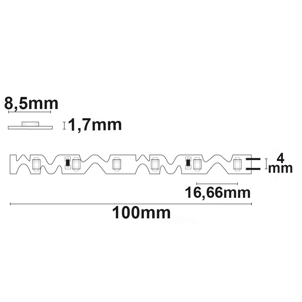 ISOLED LED CRI930 Flexband Curve 24V 12W IP20 3000K für Winkel und Ecken 5m Rolle 60 LED/m