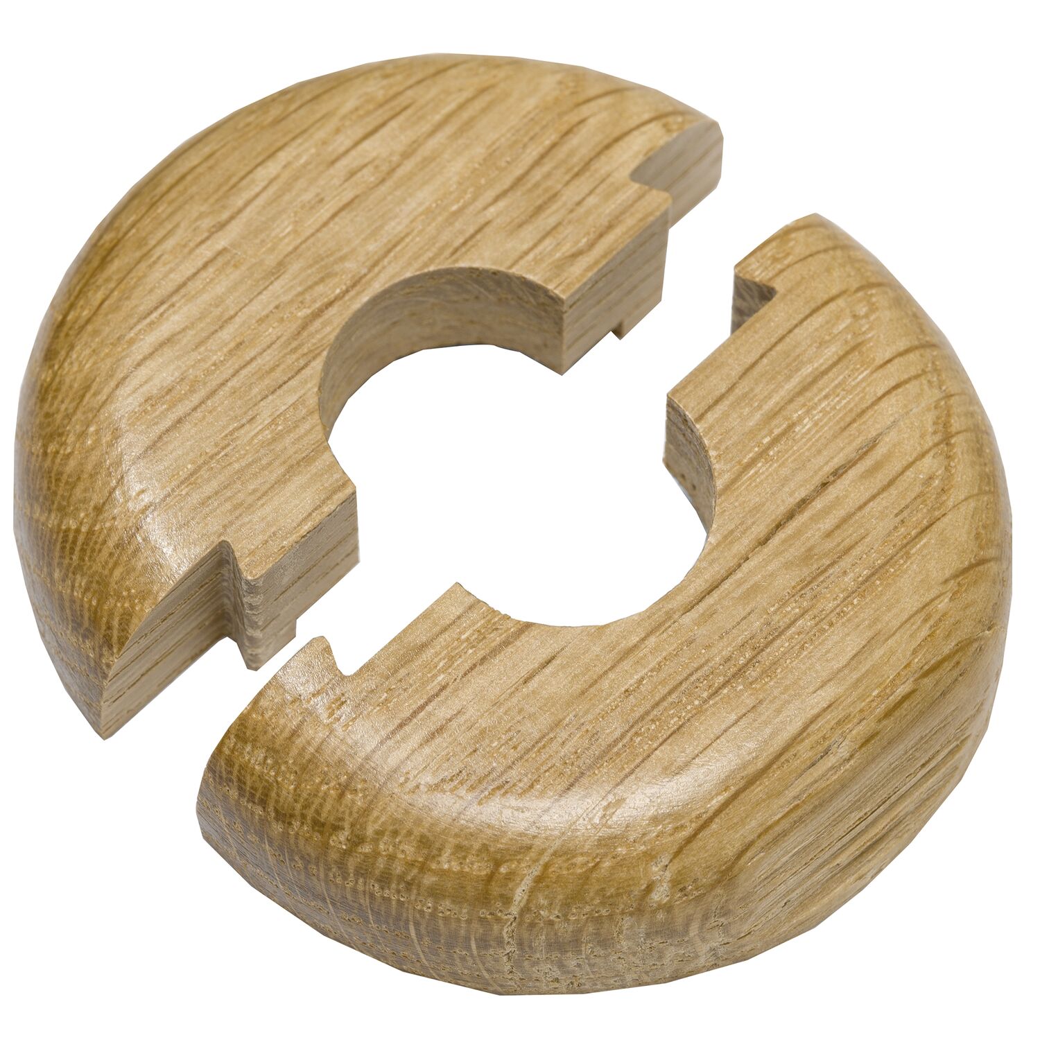 HARO Heizkörperrosette Massivholz Eiche farblos lackiert 22/50mm 1/2”