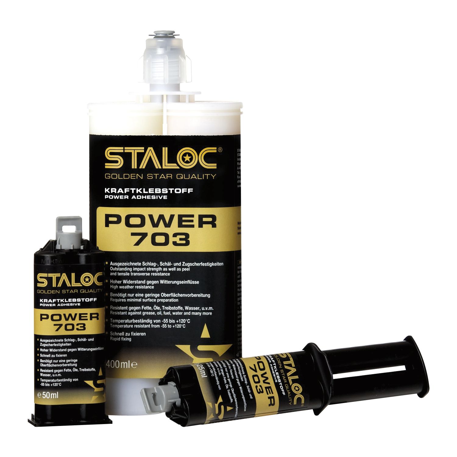 STALOC 2K Klebstoff Power 703 25ml beige ohne Mischer (0.025l)