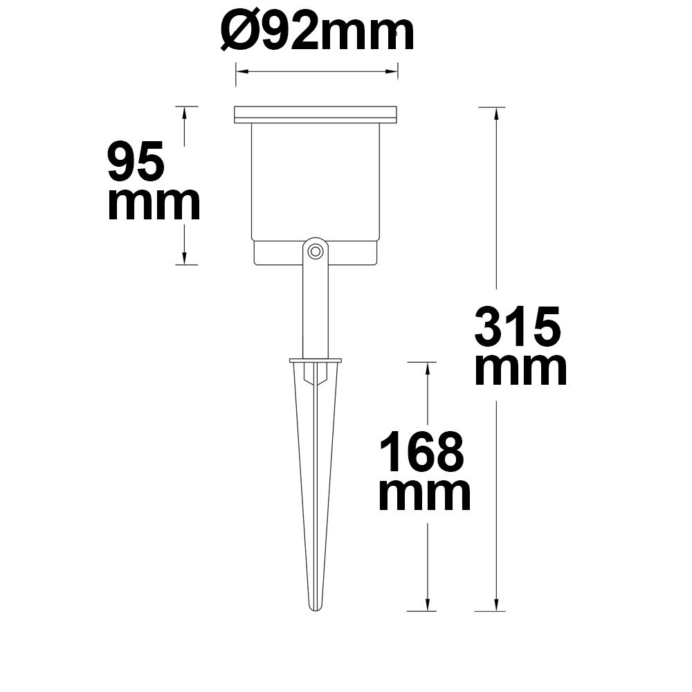 ISOLED Aufbaustrahler GU10 IP65 schwarz inkl. Erdspieß