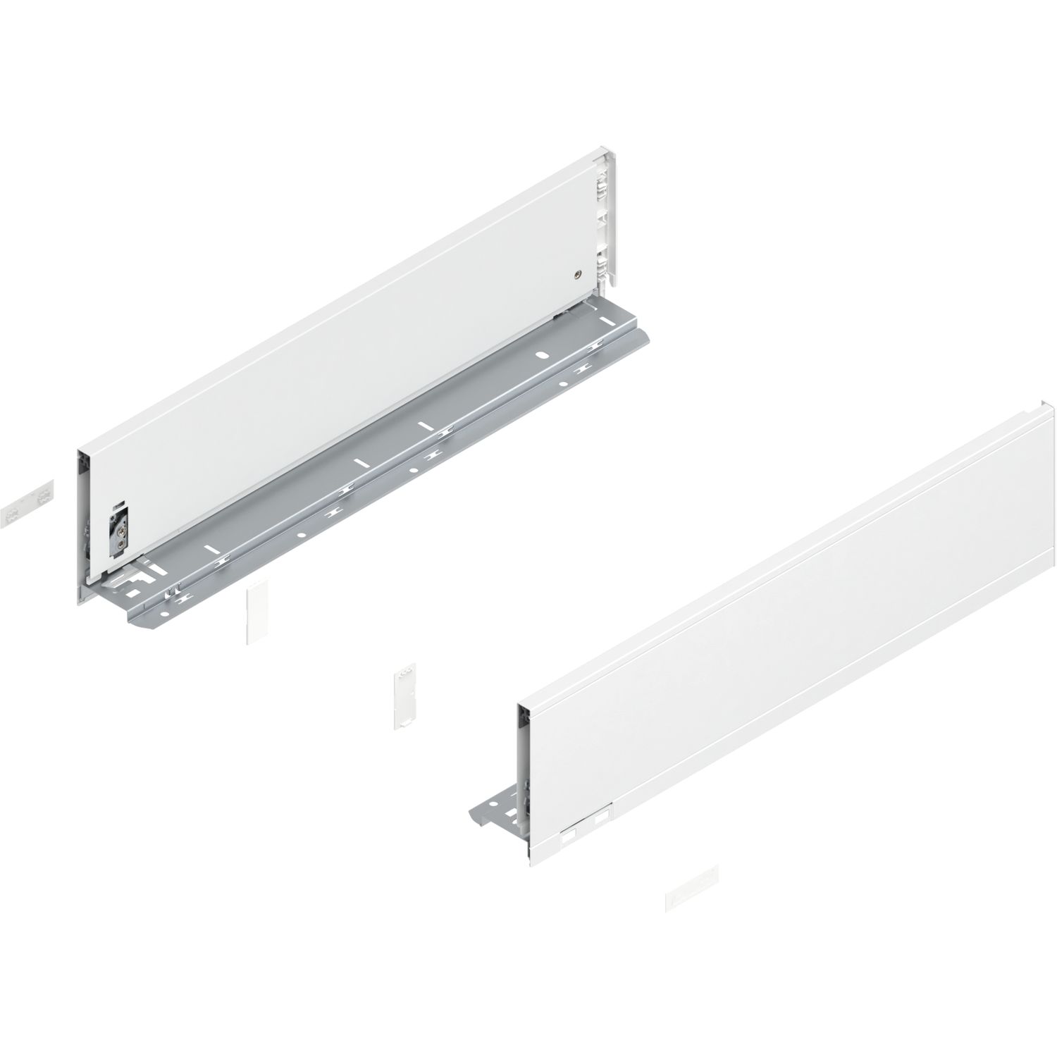 blum LEGRABOX pure SET Höhe K, TIP-ON, 40kg, NL 500, Seidenweiß