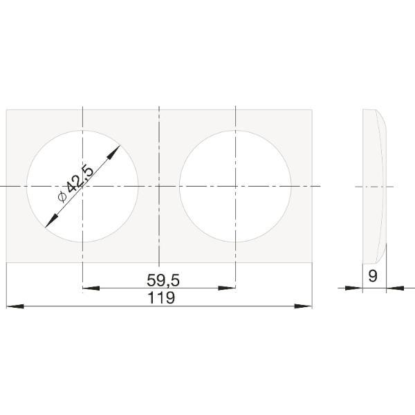 Berker Integro Flow Rahmen 2-fach anthrazit matt