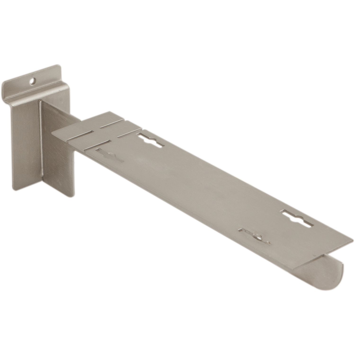 Konsole Arkwall für Holz- und Glastablare 90 mm Stahl vernickelt matt