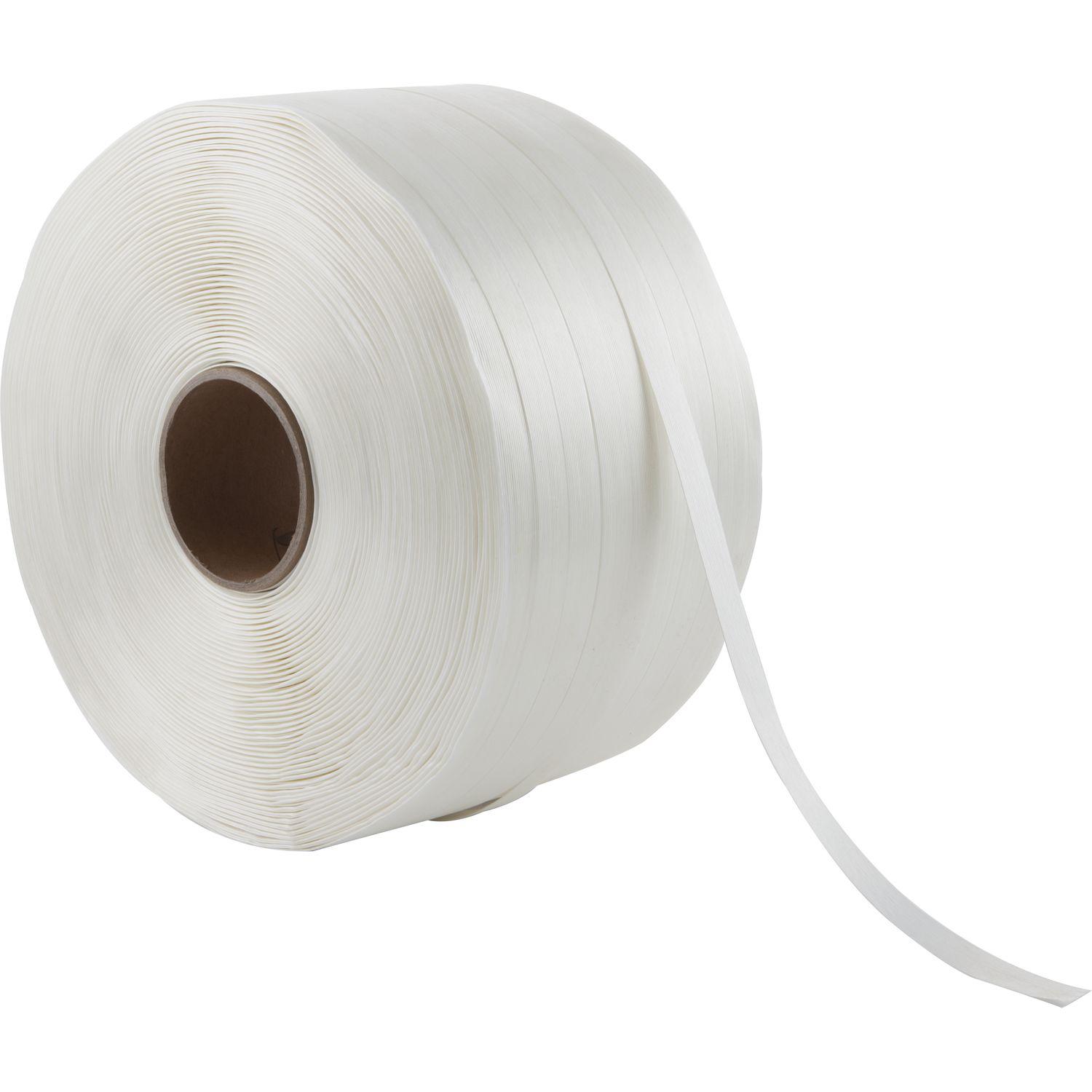 Verpackungs-Kraftband weiß Breite 19mm Kernloch ø 76mm Rolle=600 m Inhalt 2 St.