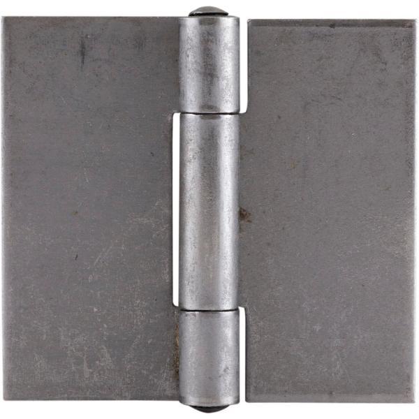ninka Anschweißscharnier mit festem Stift, 65 x 60 x 2 mm,Rollen ø 9,3 mm, Stahl blank