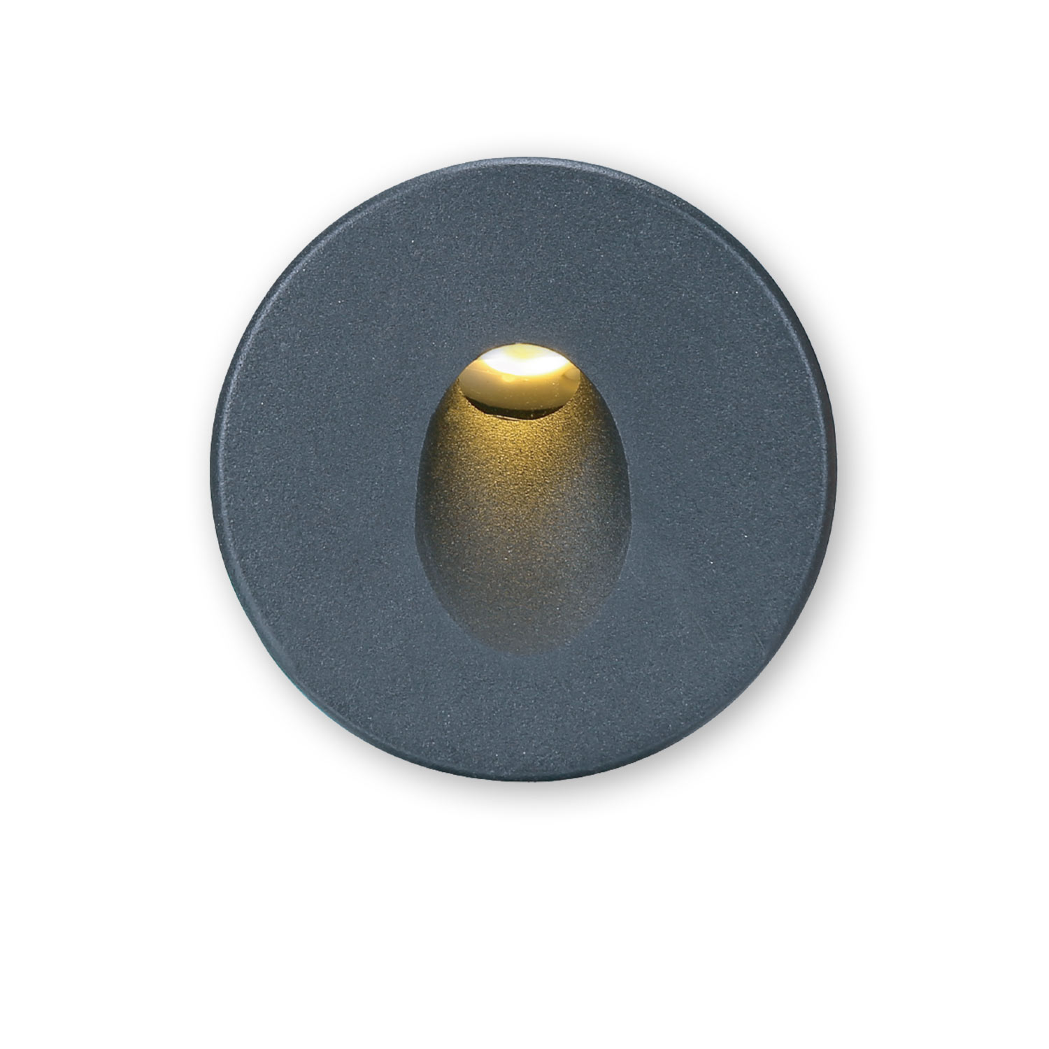 ISOLED Cover Aluminium rund 1 schwarz für Sys-Wall68
