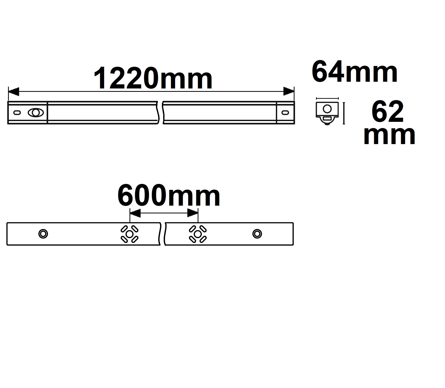 ISOLED LED Balkenleuchte 120cm PIR-Sensor PowerSwitch 22|29|32|37W 150 lm/W ColorSwitch 3000|4000|60