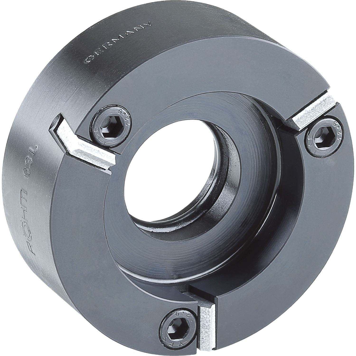 RÖHM Mitnehmer-Scheibe m. ausw. u. m. 4-seitig verw. HM-Platten, Re./Li., 50 mm