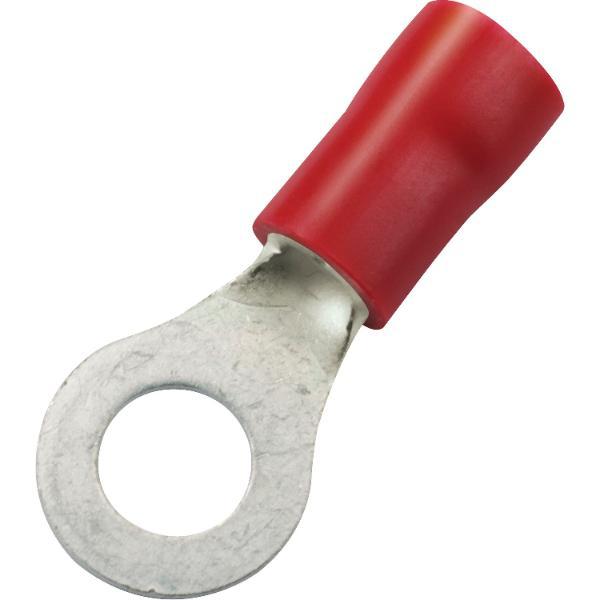 Ringkabelschuh M4 Querschnitt 0,5 - 1,5 mm² isoliert rot (100Stk)