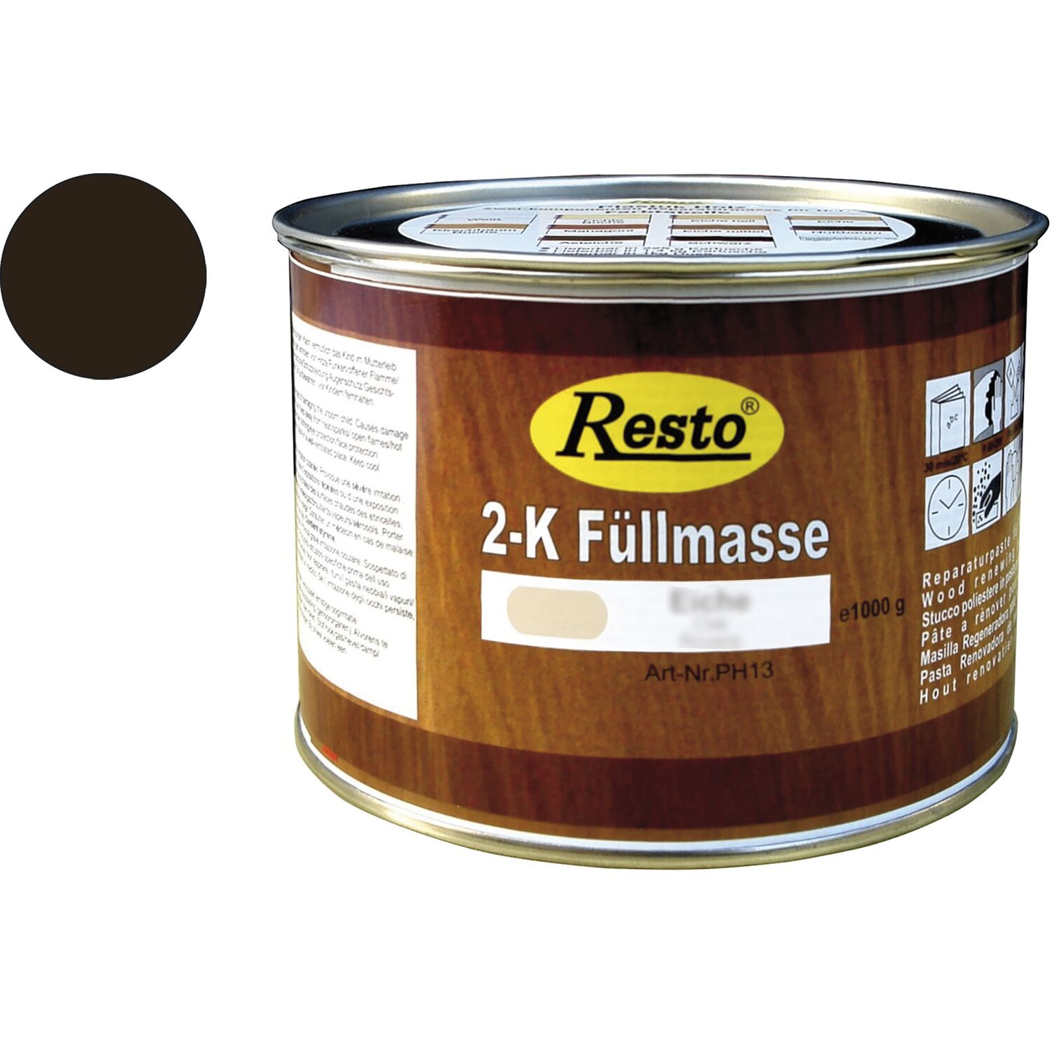 RESTO 2K Füllmasse 1kg Mooreiche