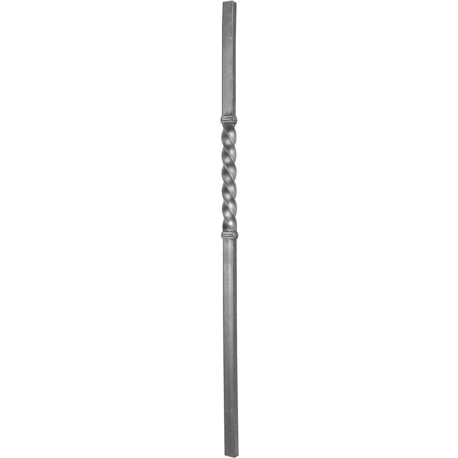 IAM DESIGN Anfangstab mittig gedreht, 30x30 x1200mm, Schmiedeeisen