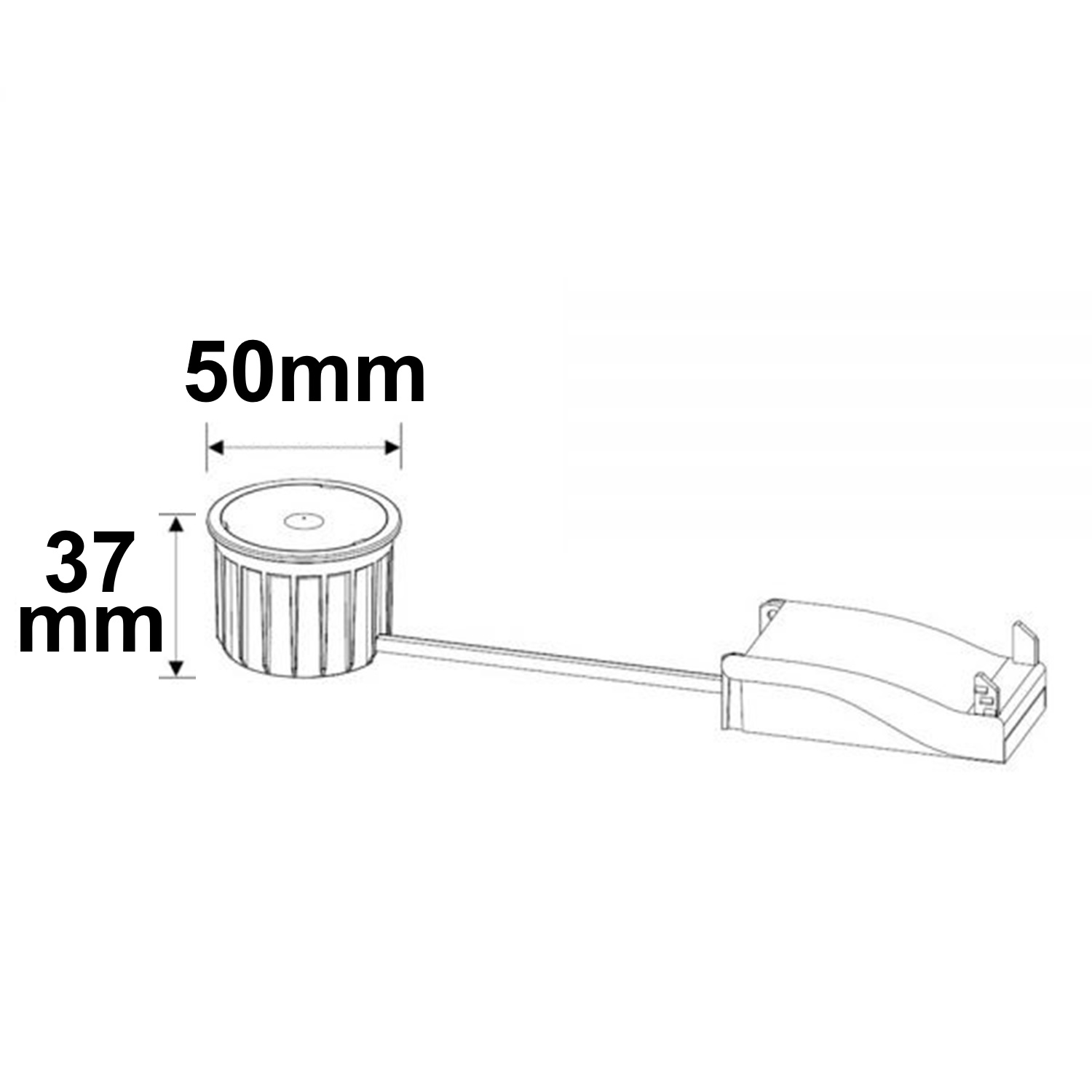 ISOLED LED Spot GU10 5W 38° 4000K externe Anschlussbox dimmbar