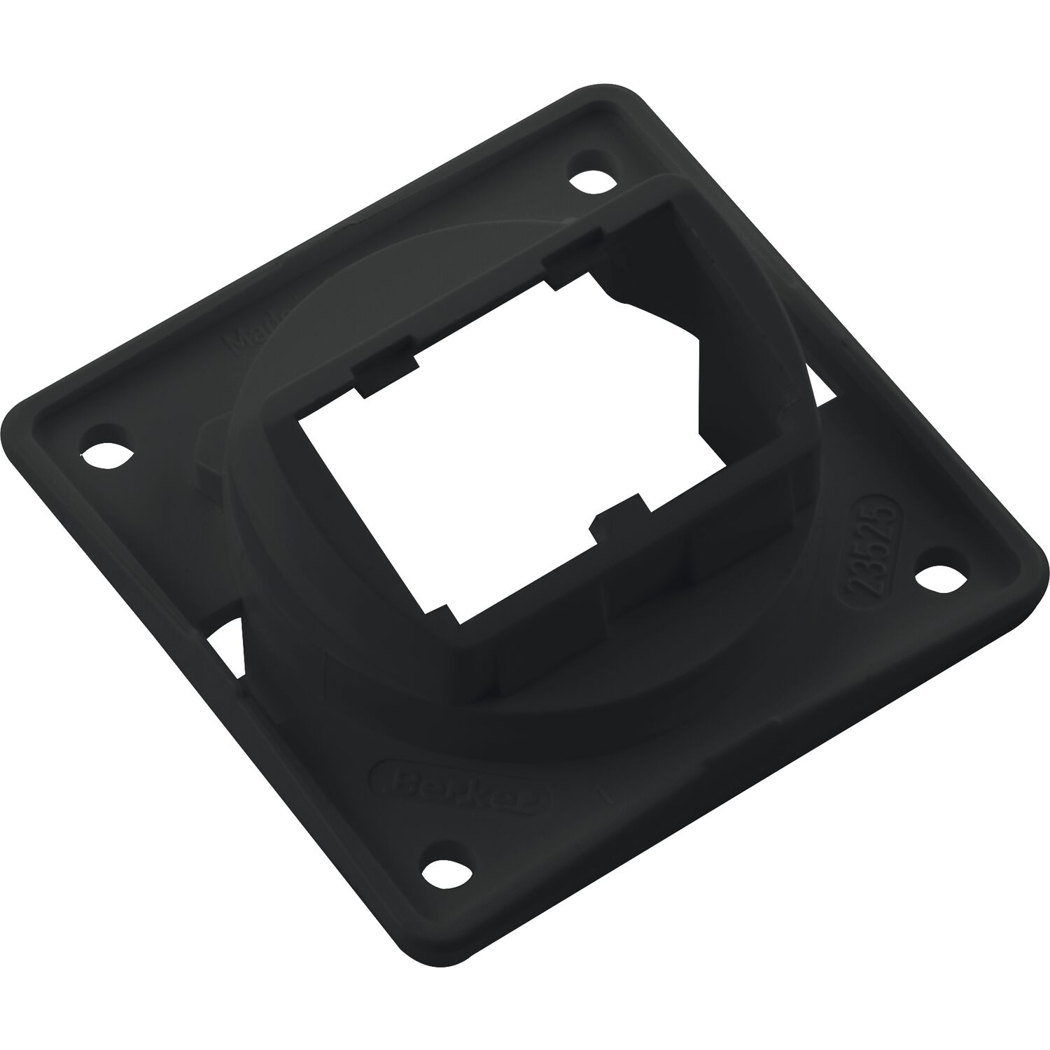 BERKER Integro Flow/Pure Trägerplatte für Mini Jack Einsätze schwarz glänzend