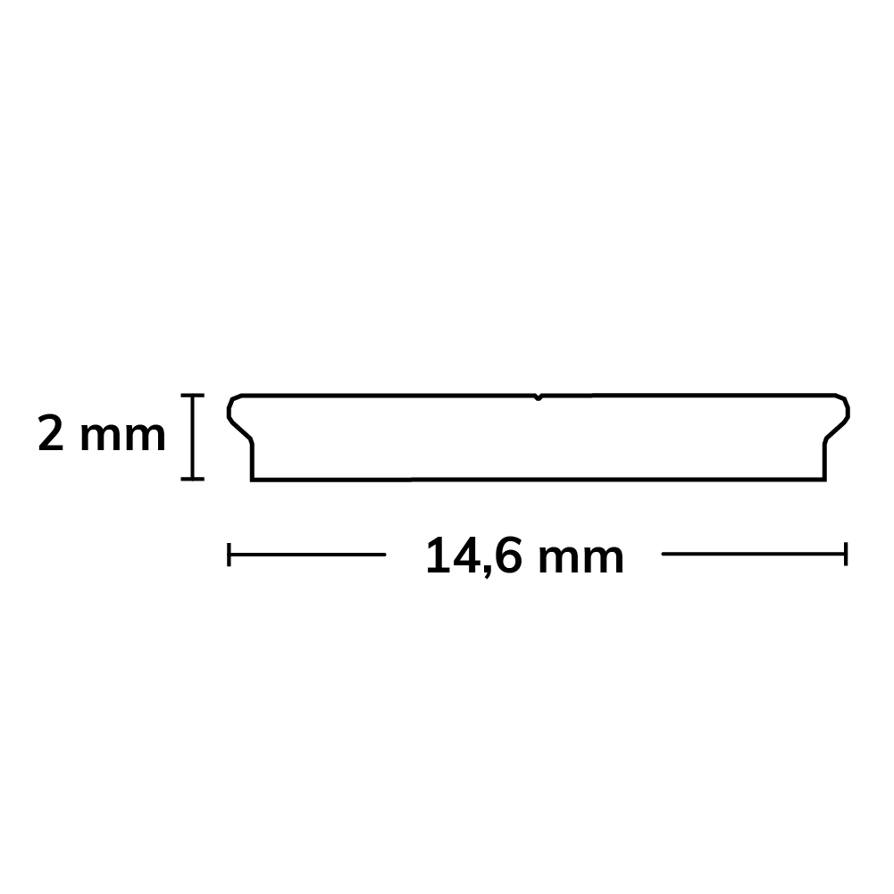 ISOLED Aluminium Kühlstreifen 14 eloxiert 200cm