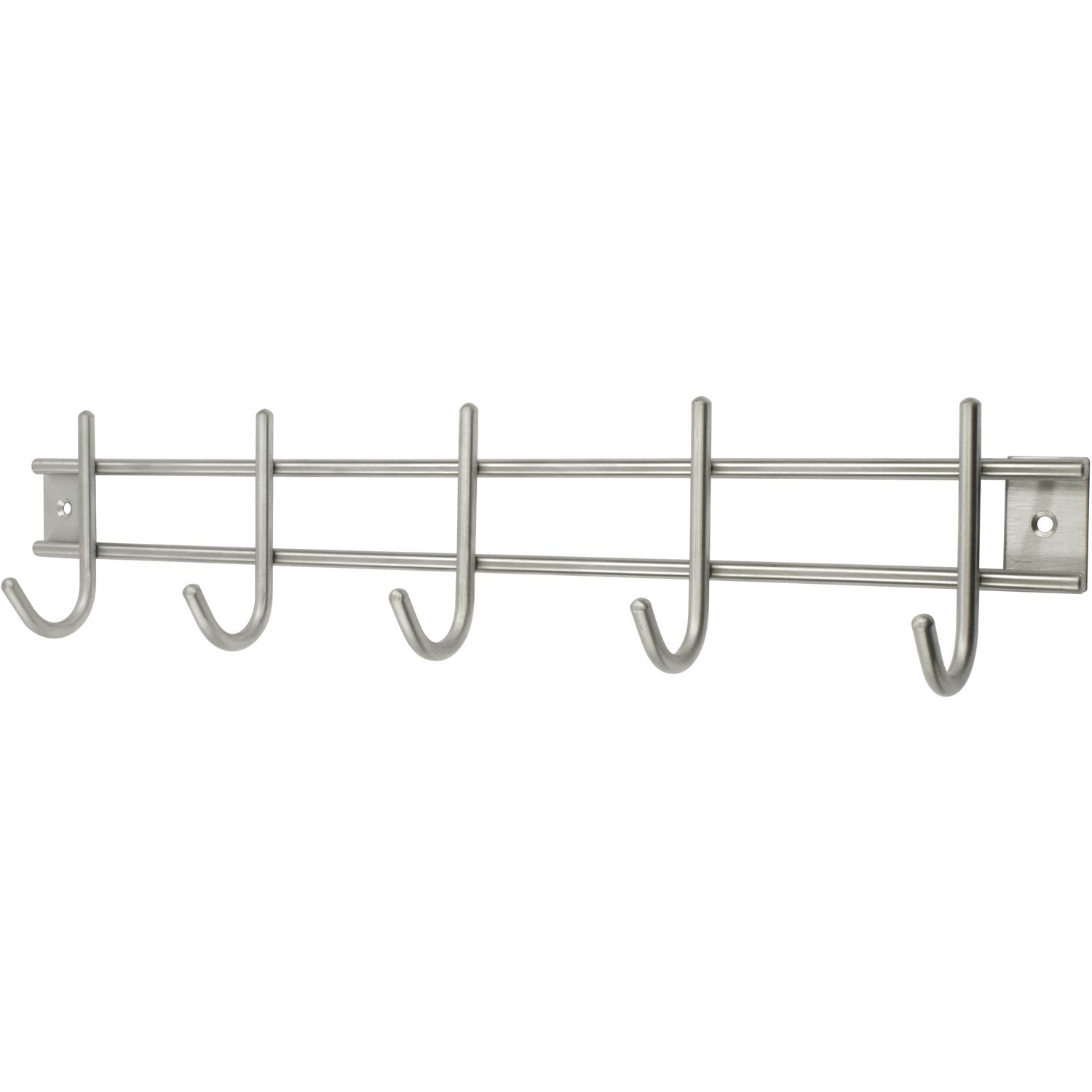 SIRO Garderobenleiste Satis mit 5 Haken, Breite 380 mm, Edelstahl gebürstet