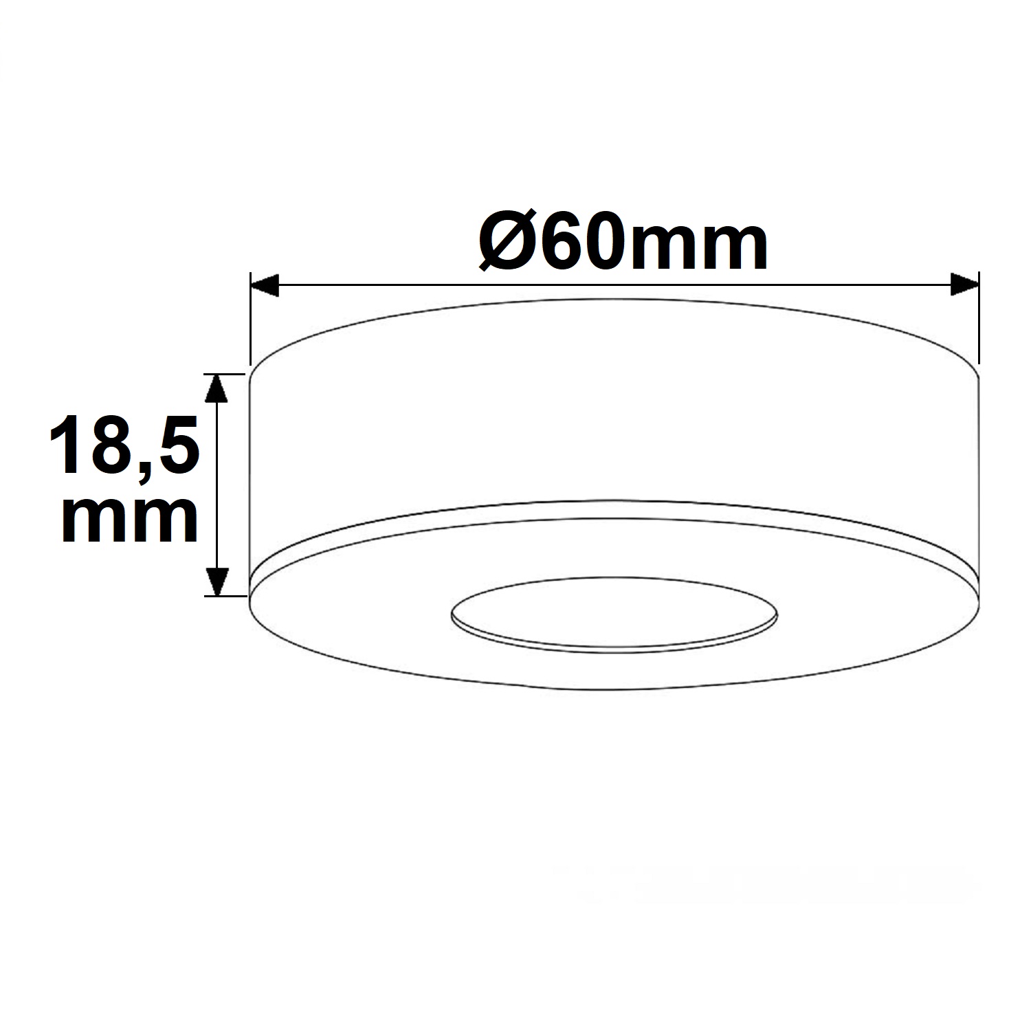 ISOLED LED Ein- und Unterbauleuchte MiniAMP weiß 3W 24V DC warmweiß dimmbar