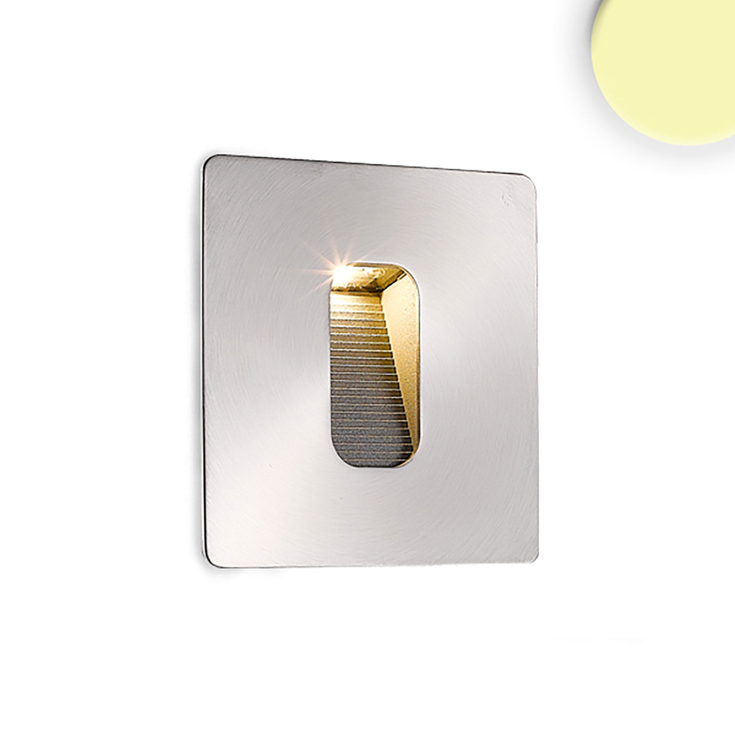 ISOLED LED Wandeinbauleuchte eckig IP65 1x3W CREE warmweiß inkl. Einputzdose
