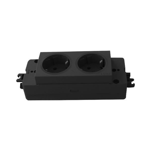Steckdosenleiste EVOline Express 2 x Schuko, GST, schwarz